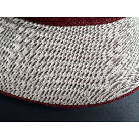 Chapeaux Motsch for Hermés Beige Burgundy Canvas Bucket Hat 56 - Picture 5 of 11